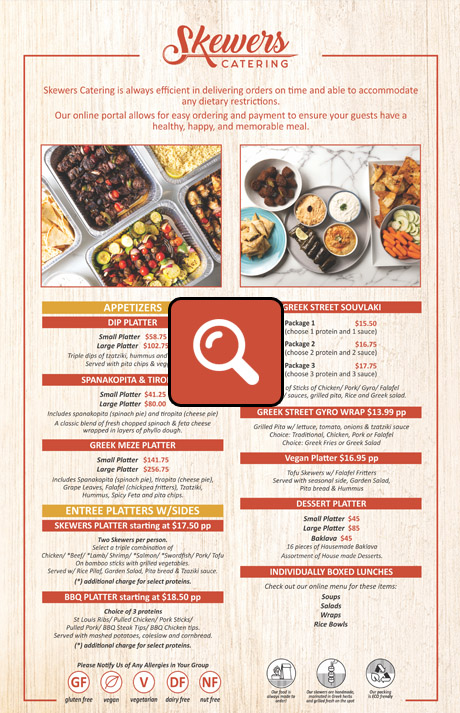 Greek Catering Menu